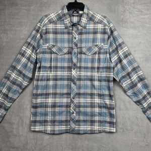Helikon-Tex Defender Mk2 Pilgrim Shirt Mens Medium Blue Grey Plaid Tactical L/S